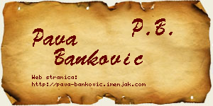 Pava Banković vizit kartica